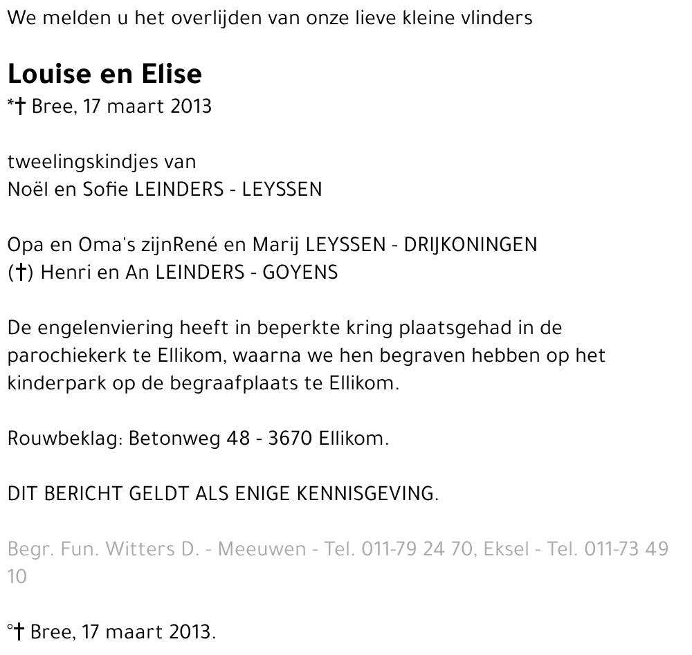 Louise en Elise Leinders