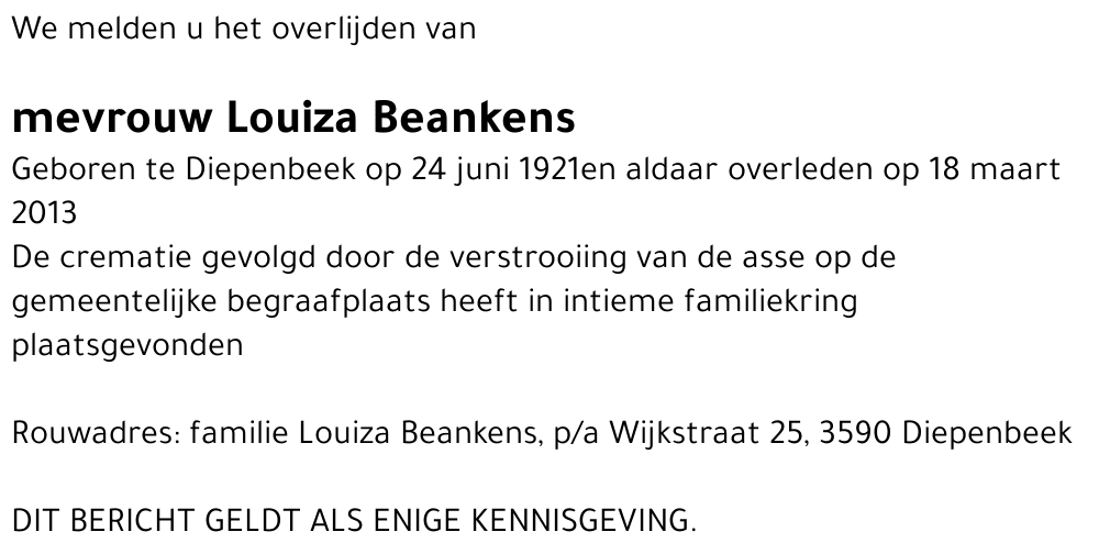 Louiza Beankens
