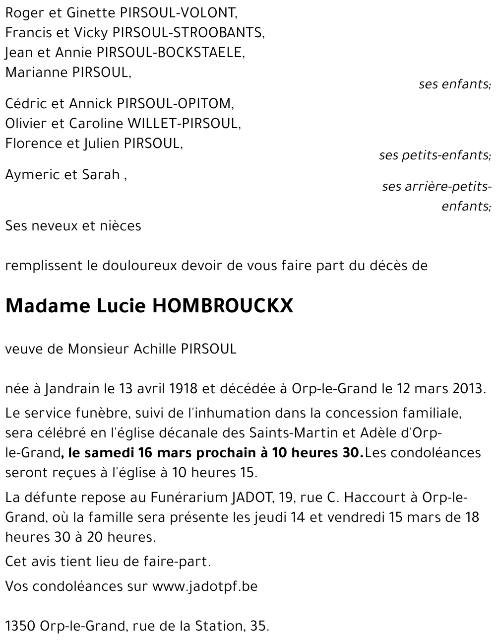 Lucie HOMBROUCKX