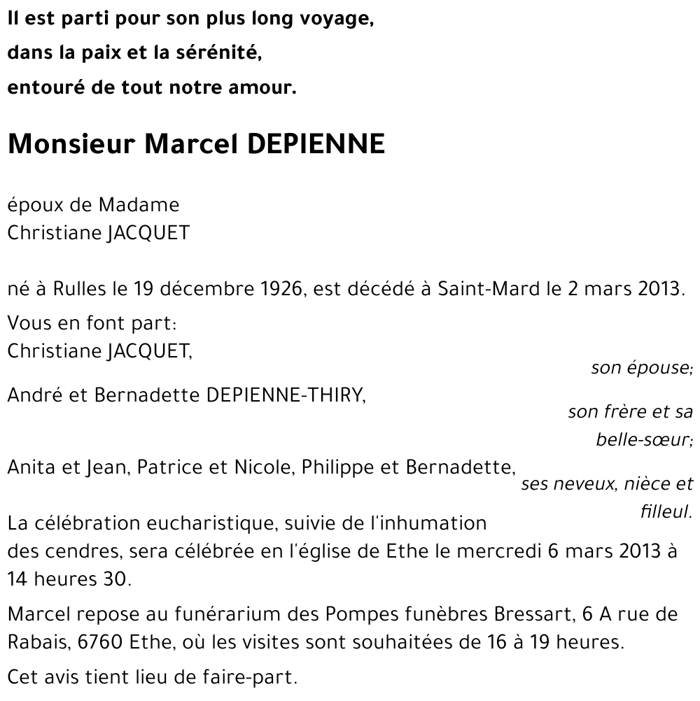 Marcel DEPIENNE