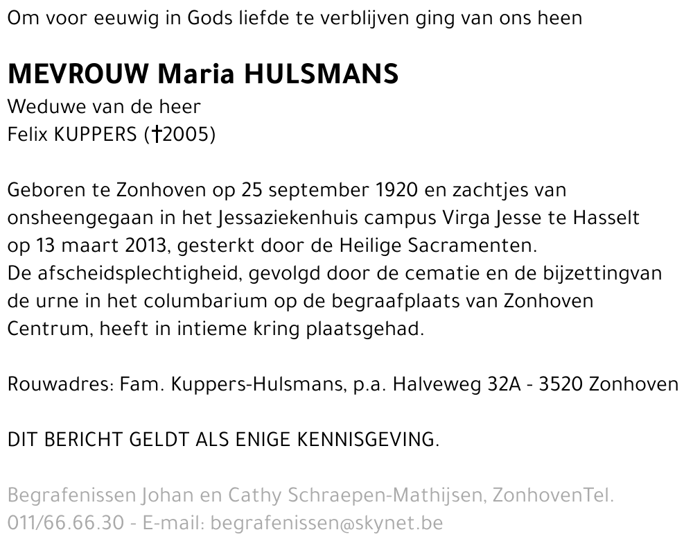Maria Hulsmans