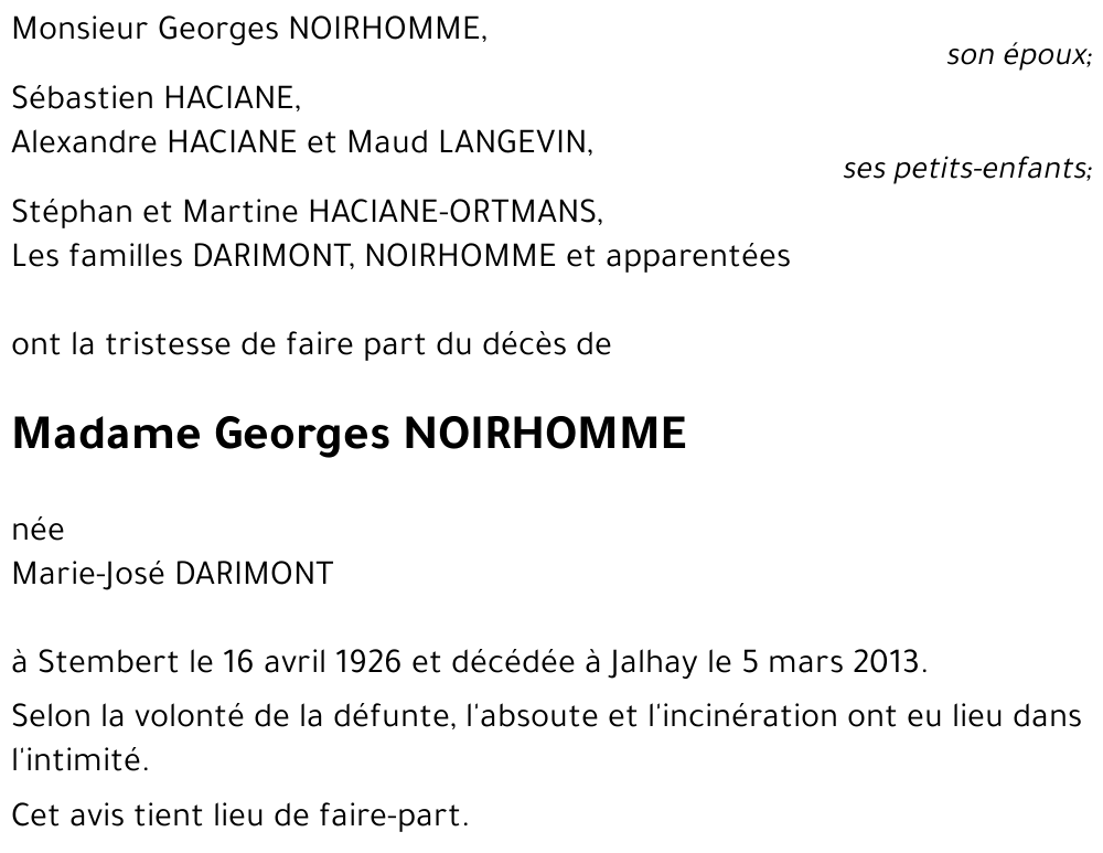 Marie-José DARIMONT