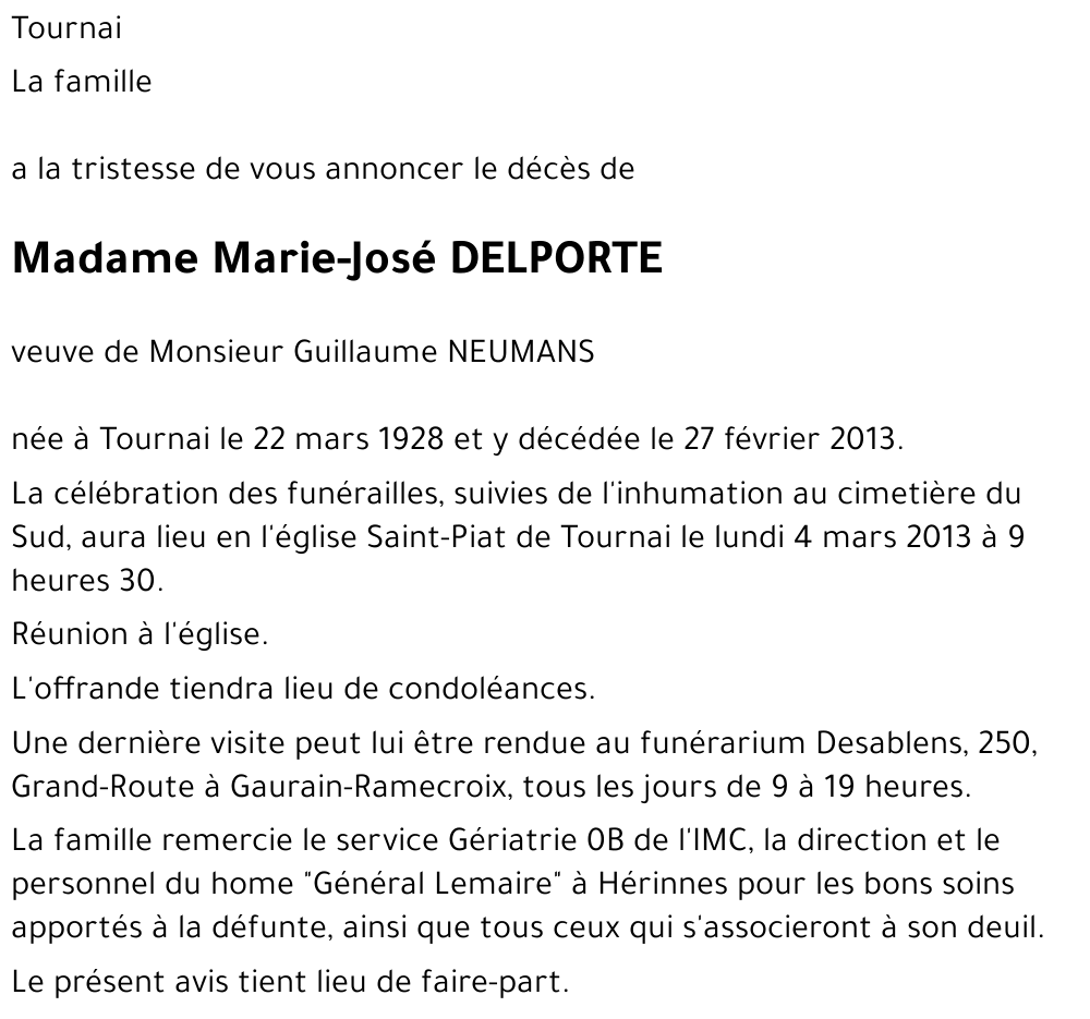 Marie-José DELPORTE