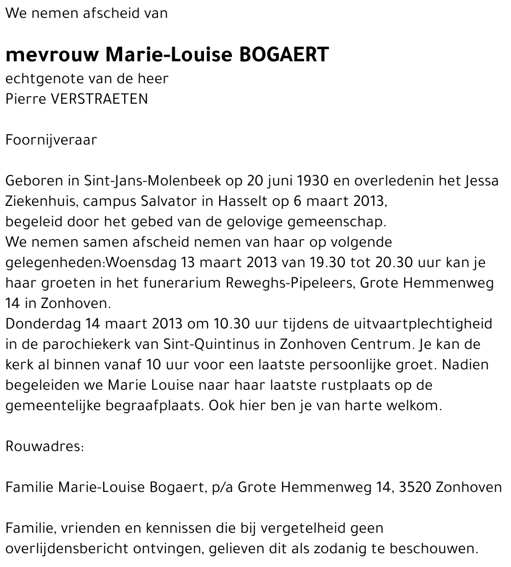 Marie-Louise Bogaert