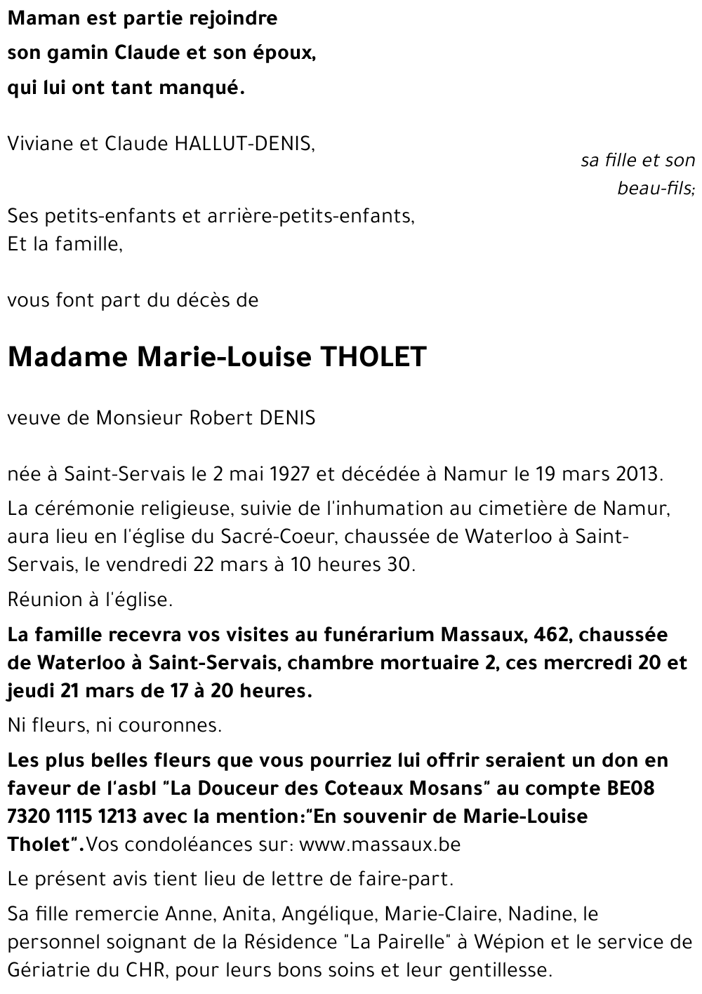 Marie-Louise THOLET