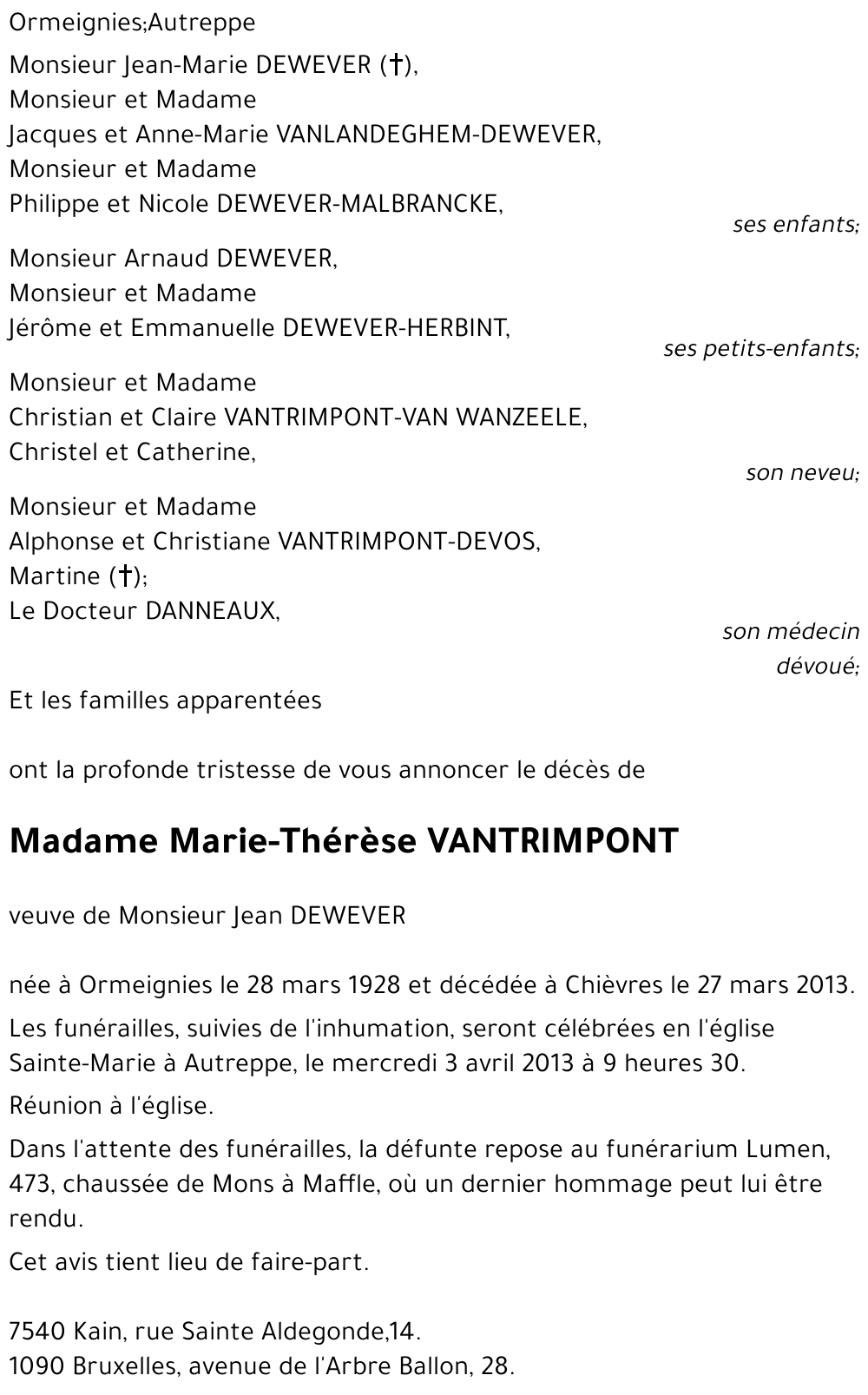 Marie-Thérèse VANTRIMPONT