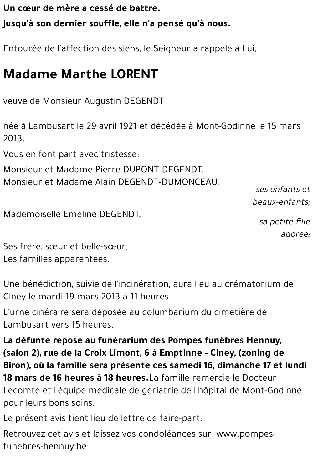 Marthe LORENT