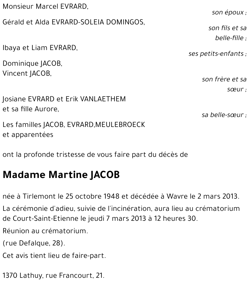 Martine JACOB