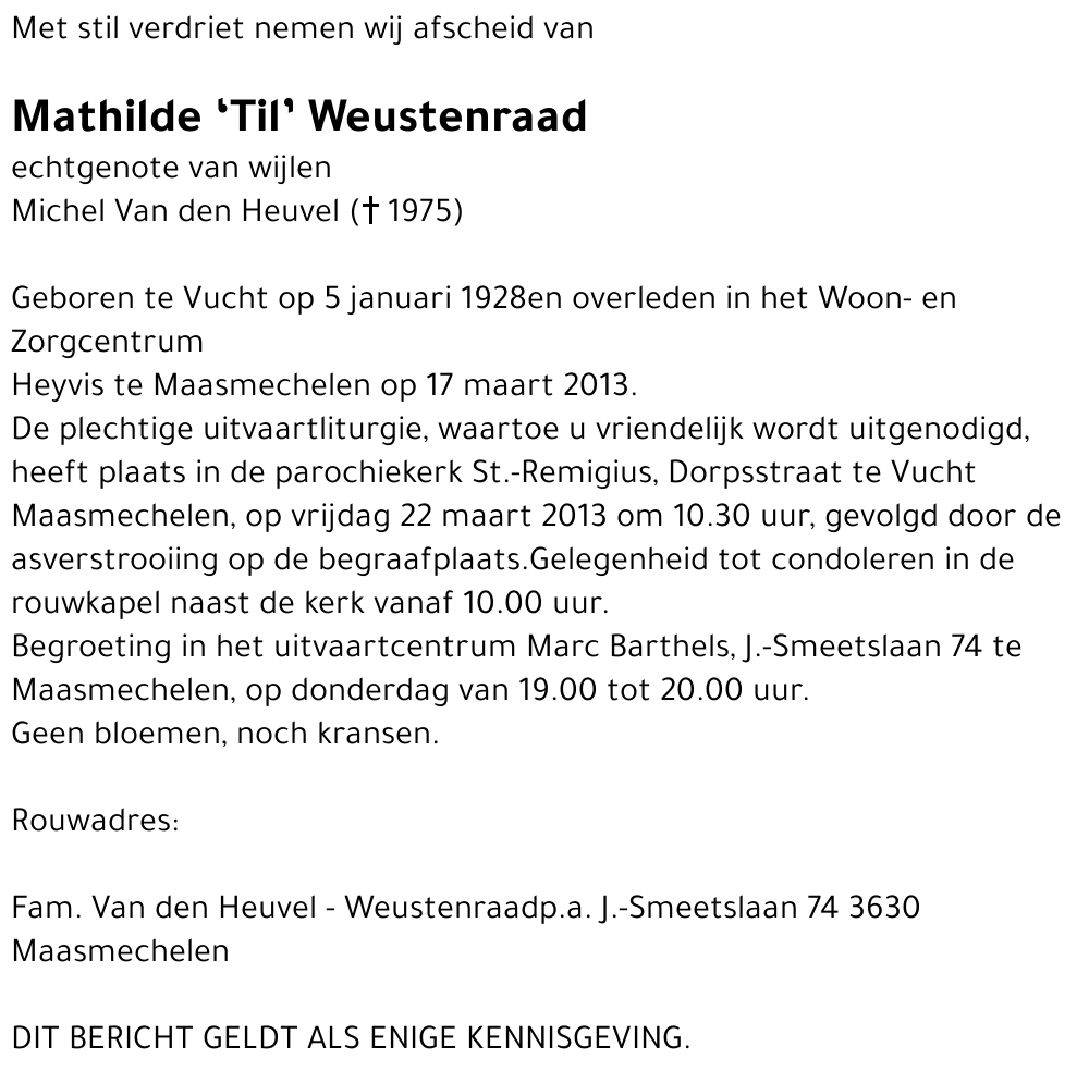 Mathilde 'Til' Weustenraad