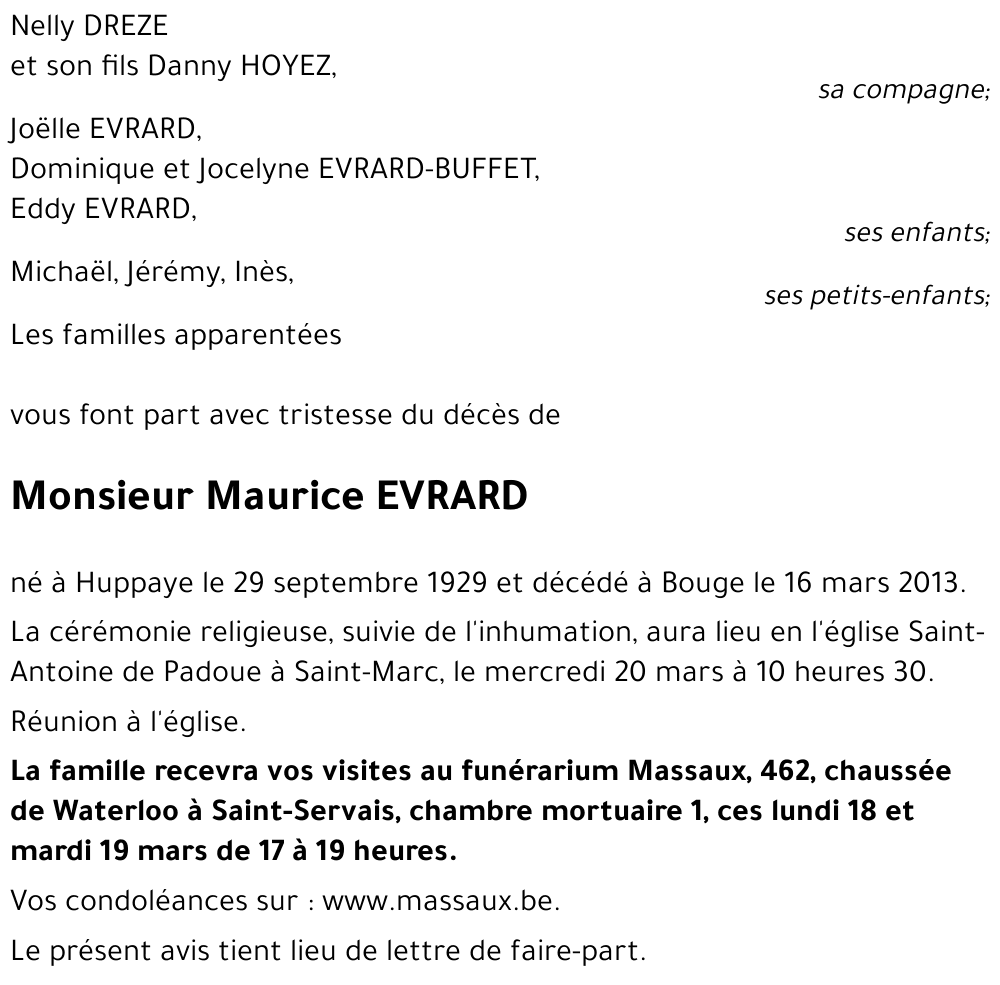 Maurice EVRARD