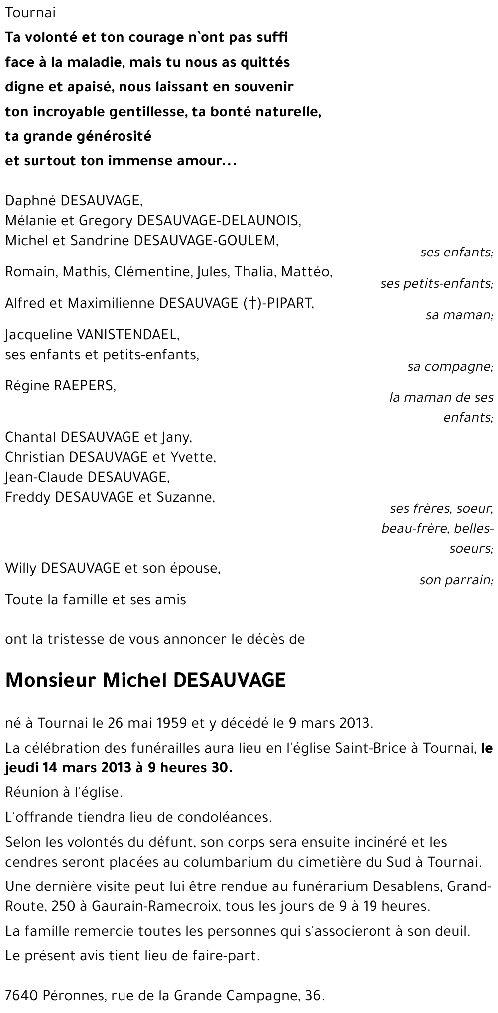 Michel DESAUVAGE