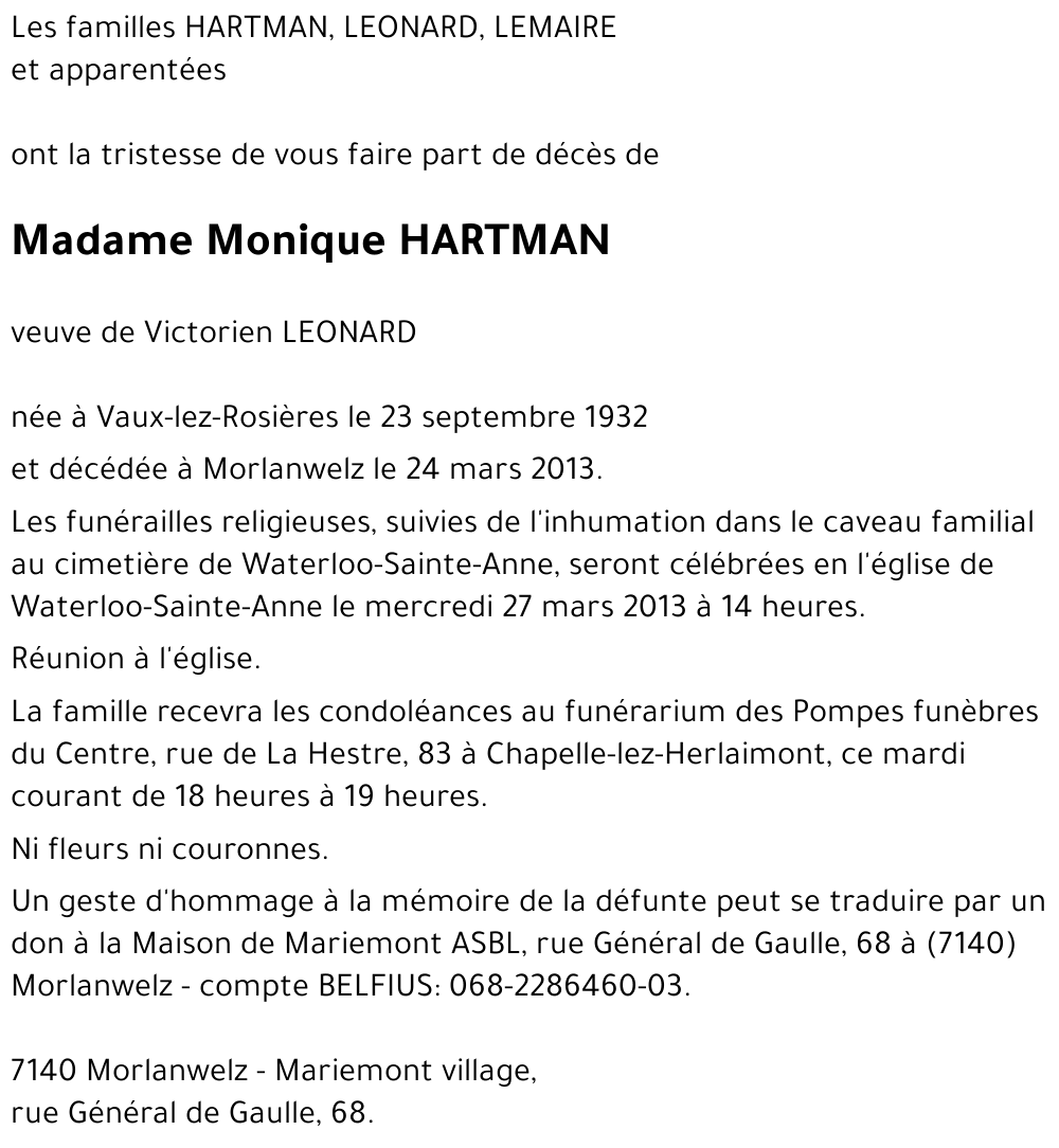 Monique HARTMAN