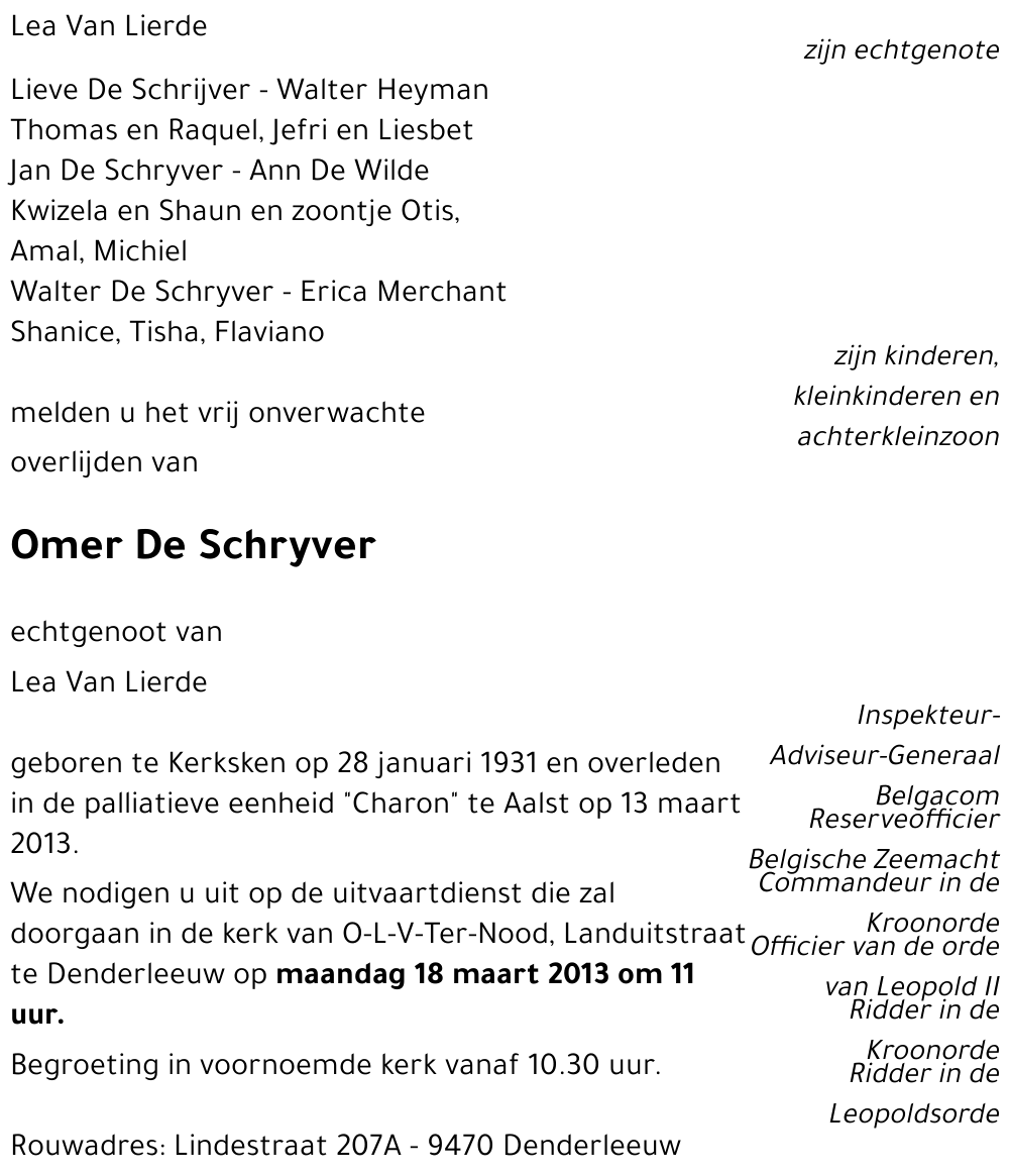 Omer De Schryver