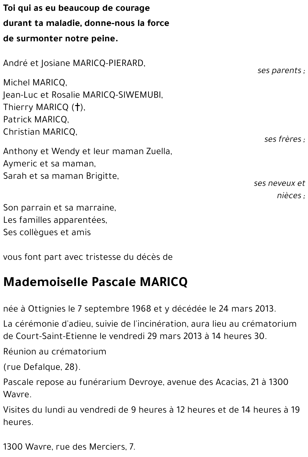 Pascale MARICQ