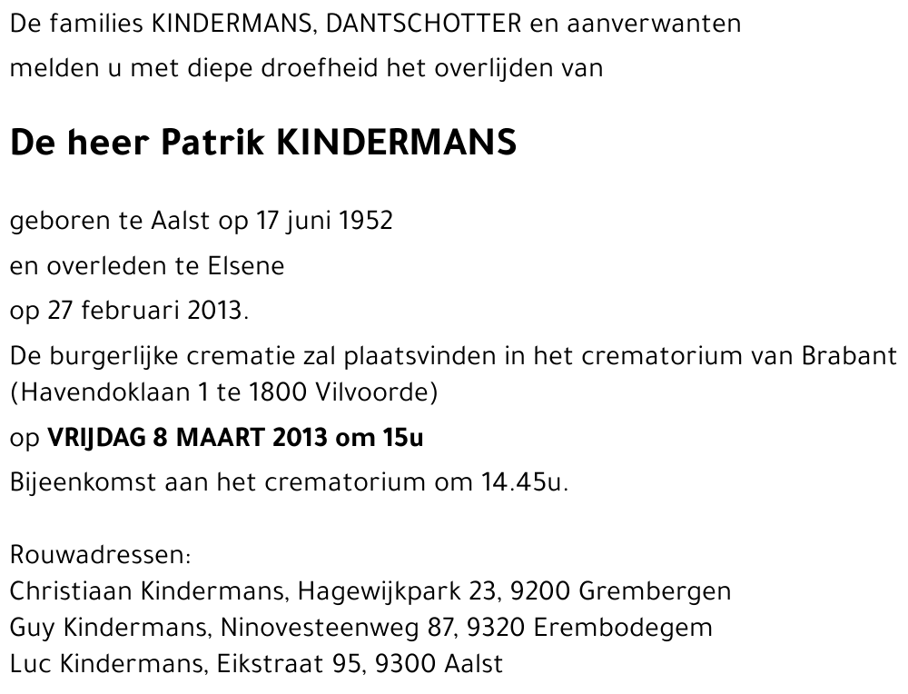 Patrick KINDERMANS