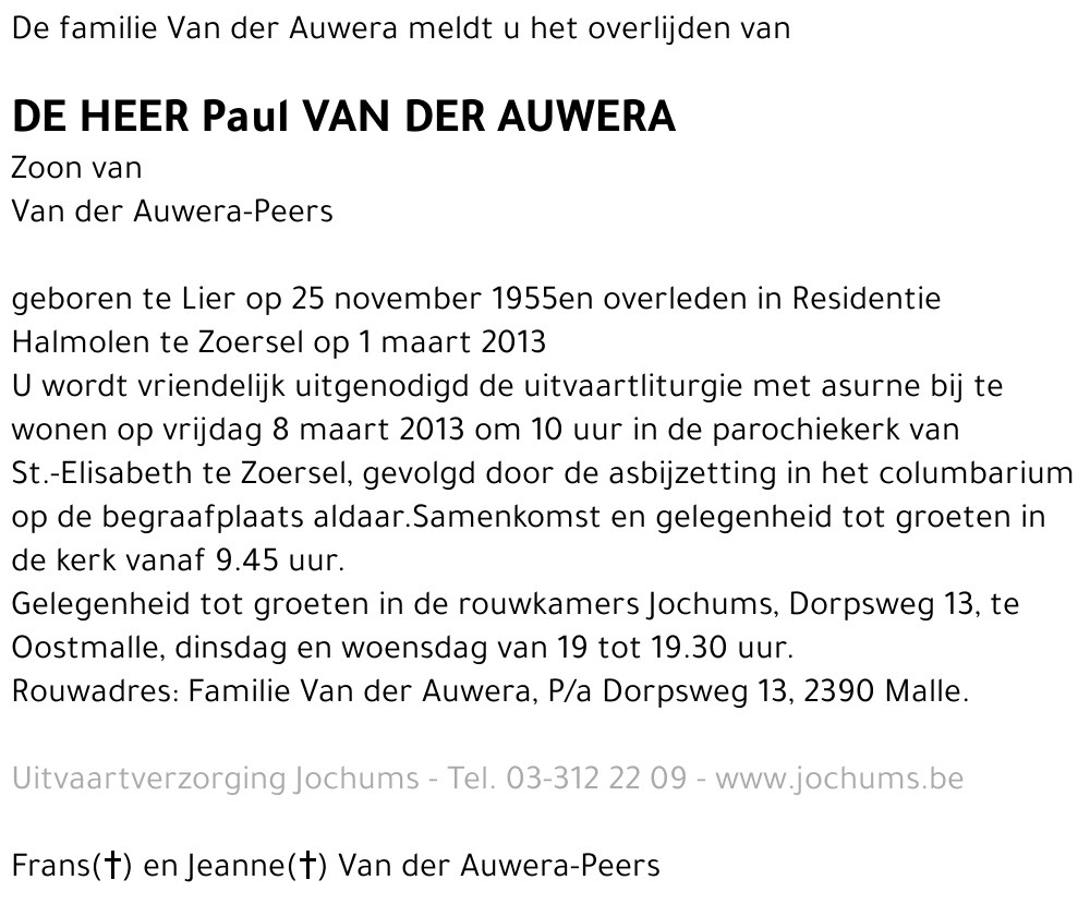 Paul Van der Auwera