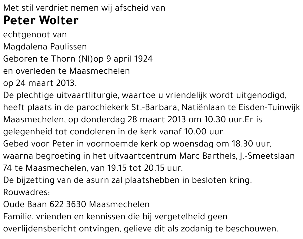 Peter Wolter