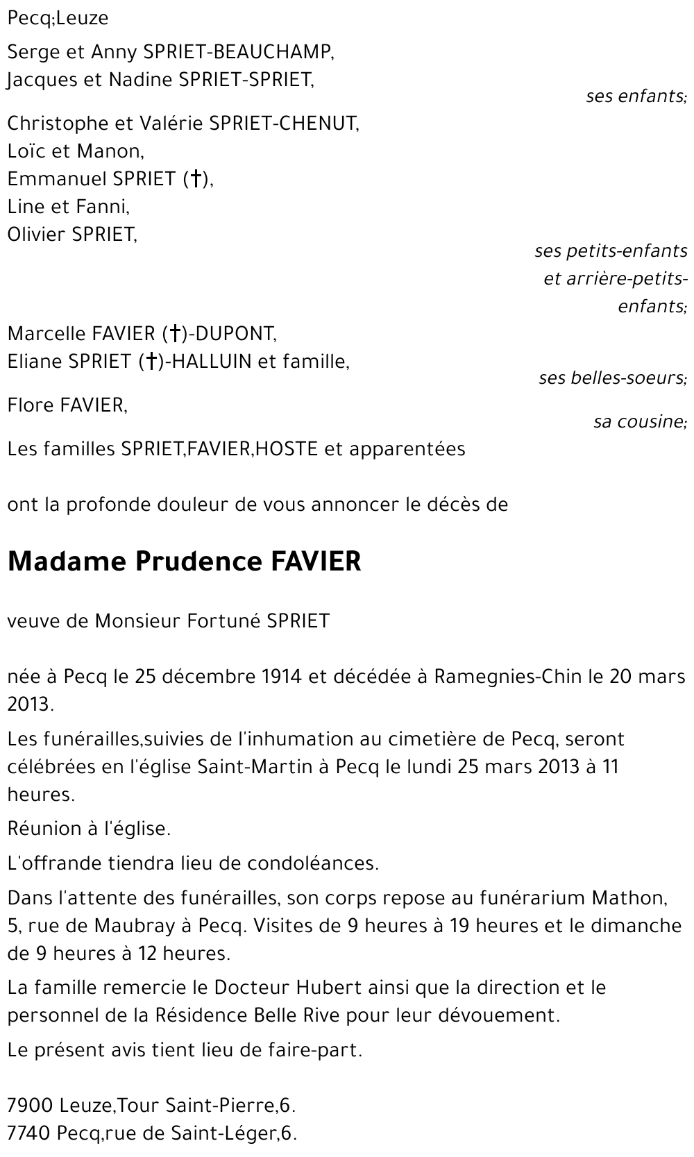 Prudence FAVIER