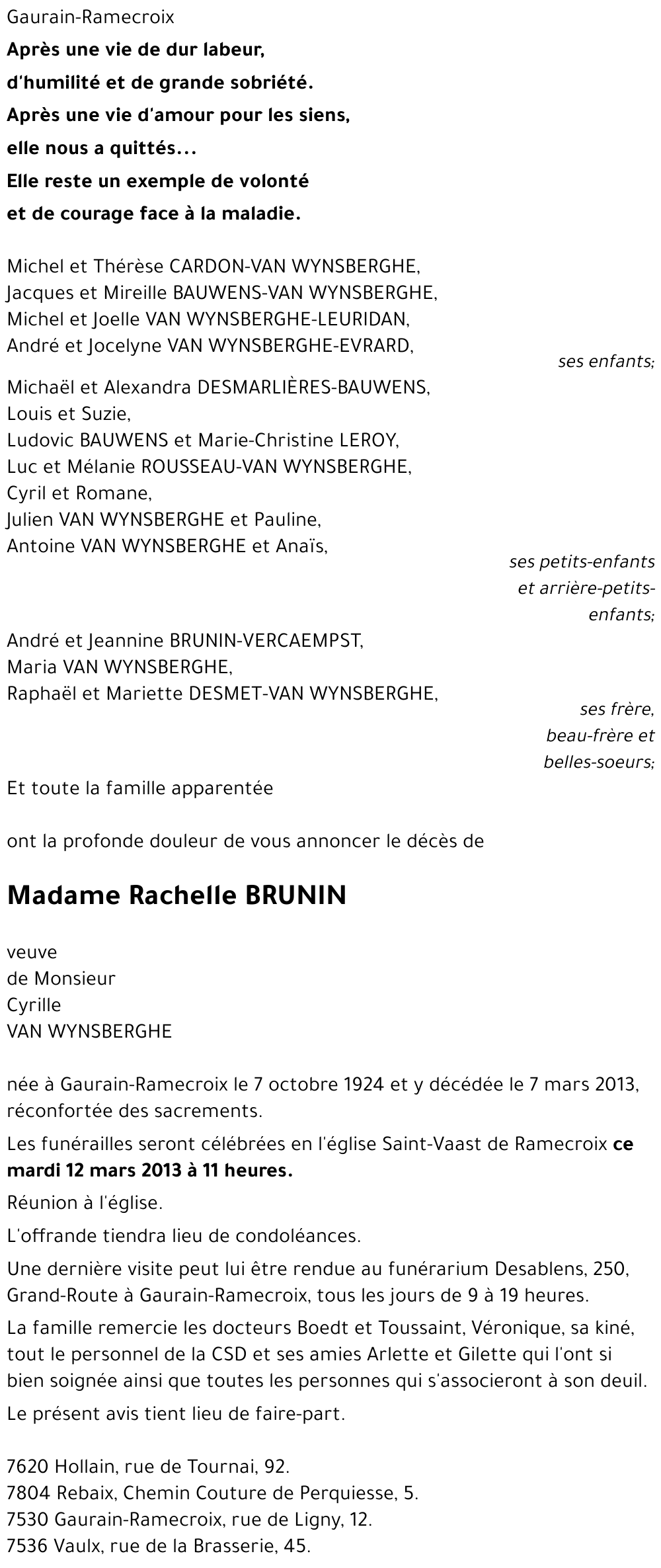 Rachelle BRUNIN