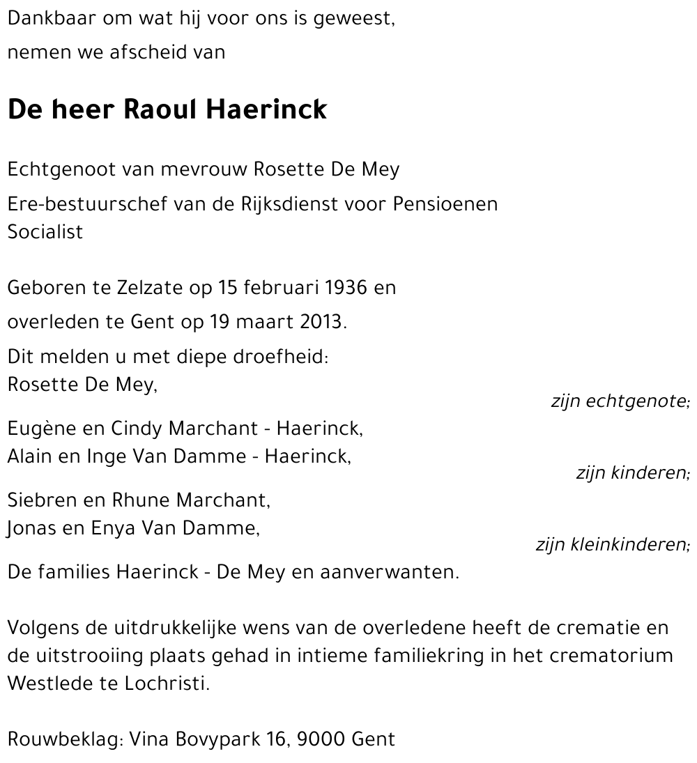Raoul Haerinck