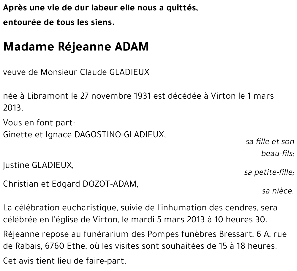 Réjeanne ADAM