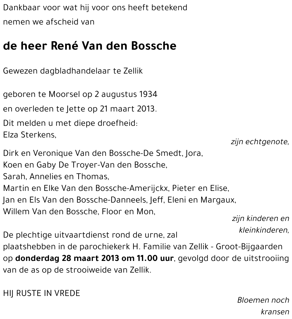 René Van den Bossche