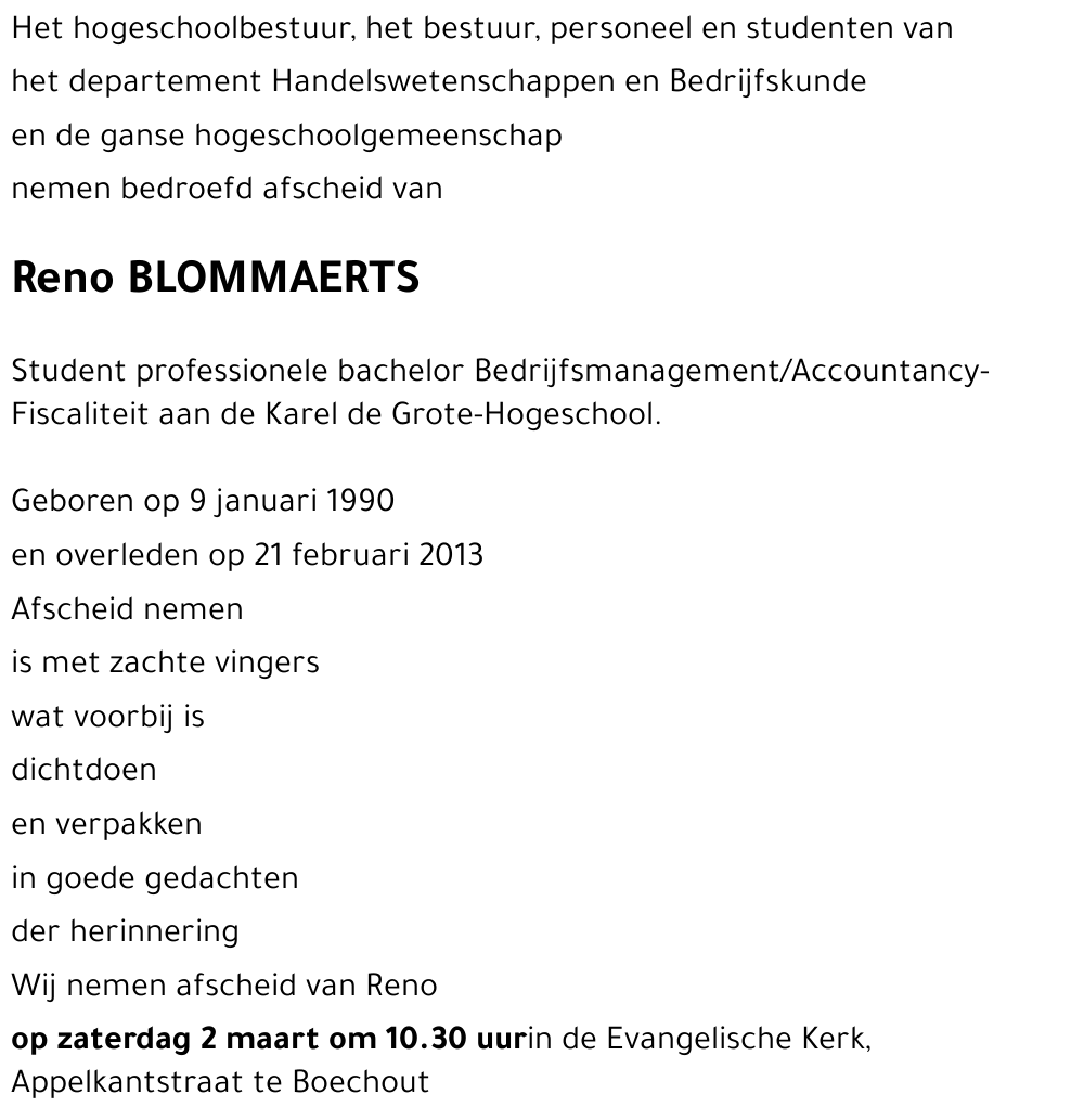 Reno BLOMMAERTS
