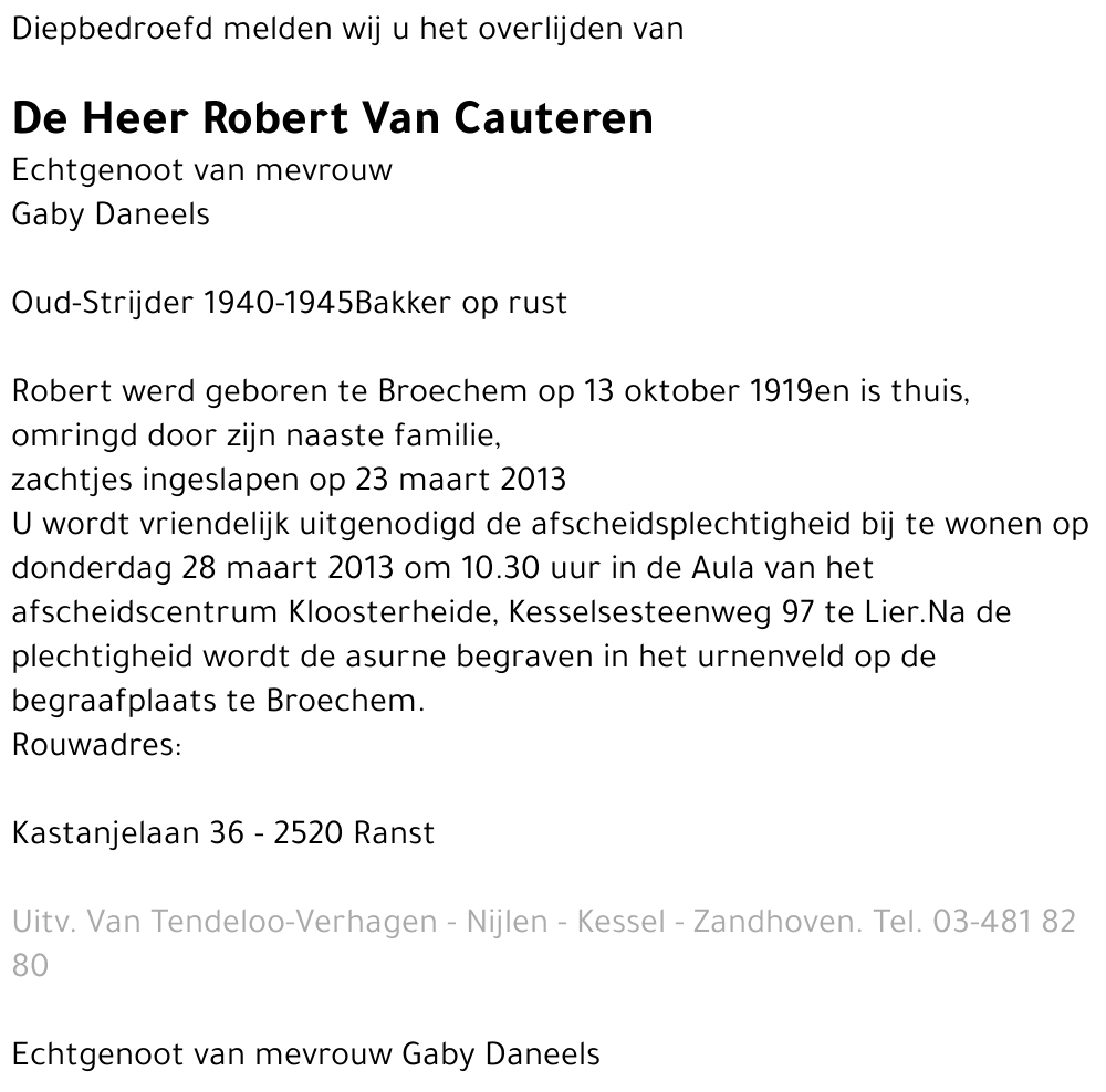 Robert Van Cauteren