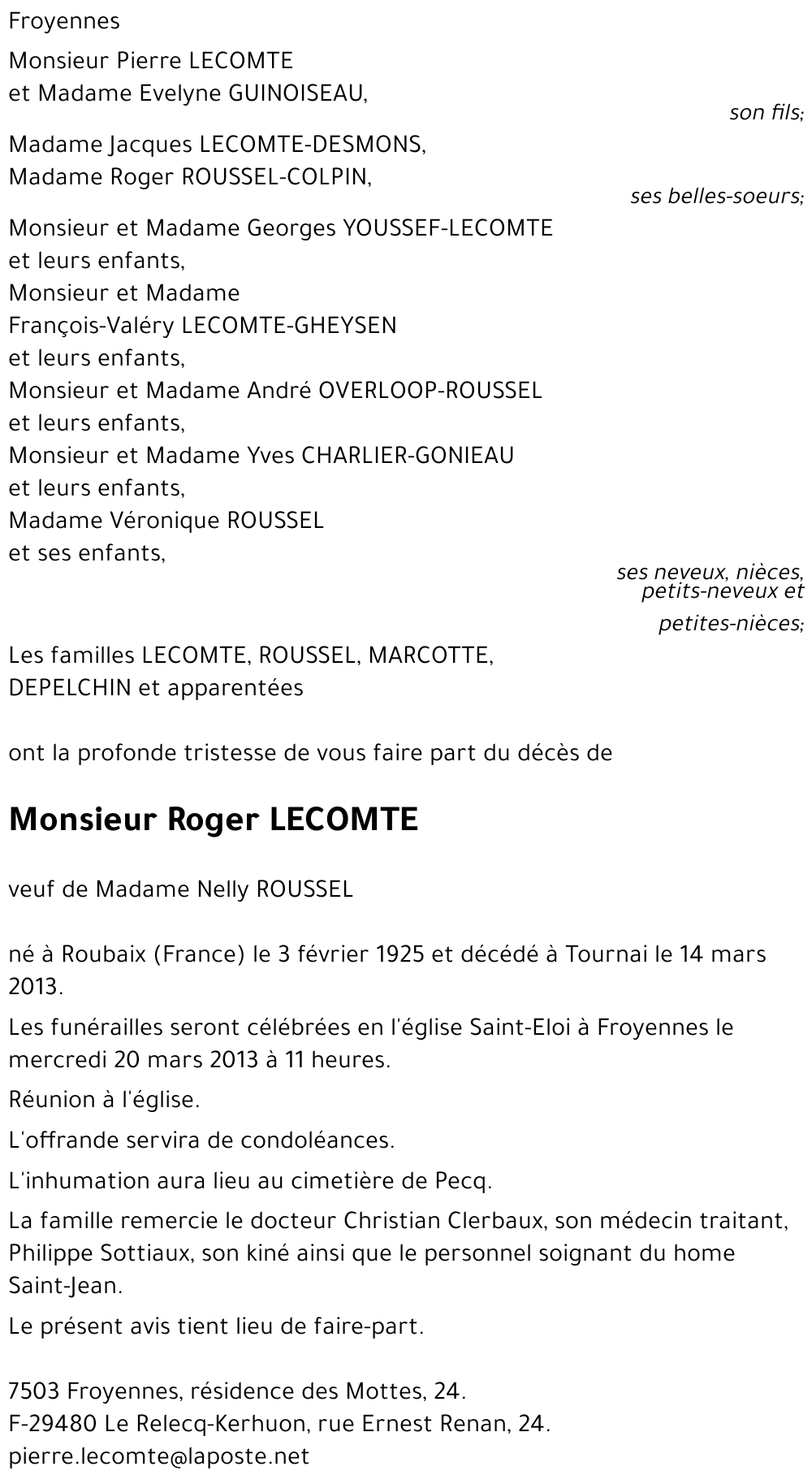 Roger LECOMTE
