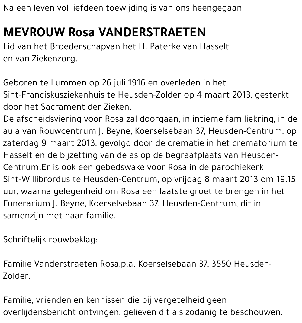 Rosa Vanderstraeten
