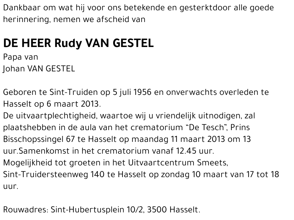 Rudy Van Gestel