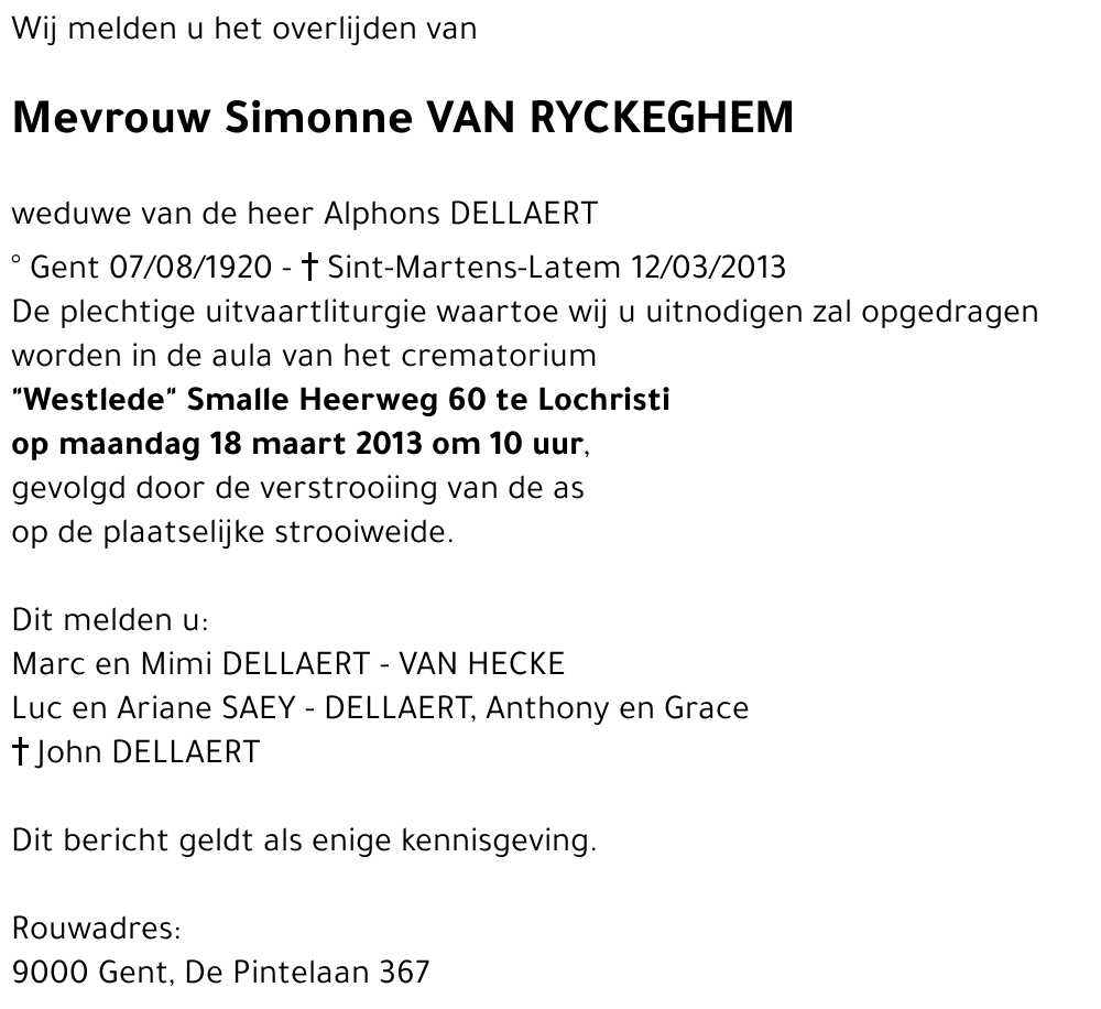 Simonne Van Ryckeghem