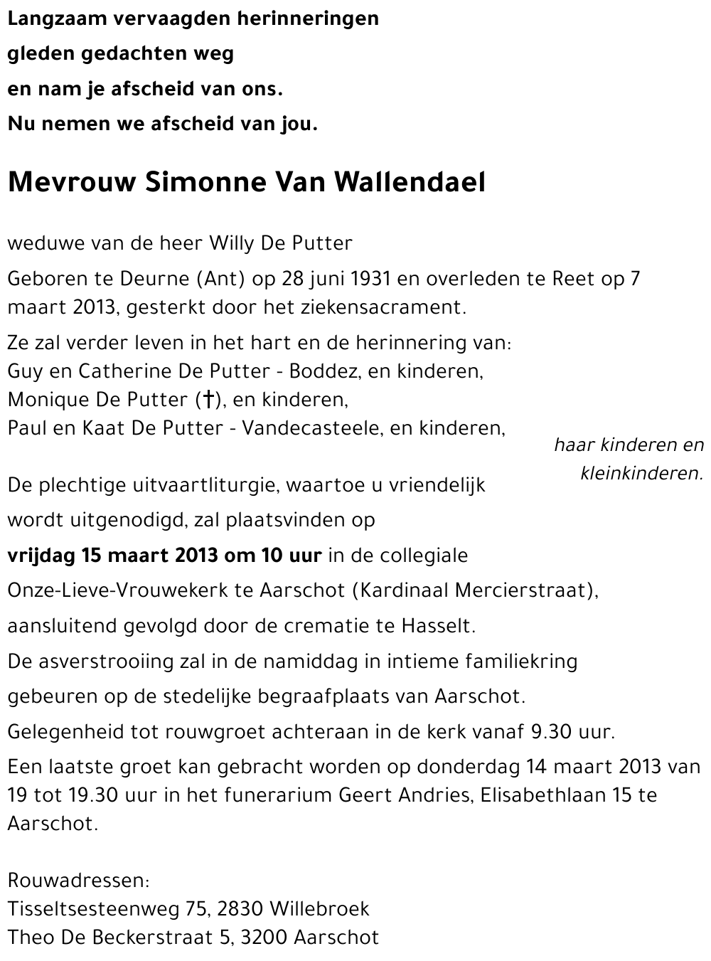 Simonne Van Wallendael