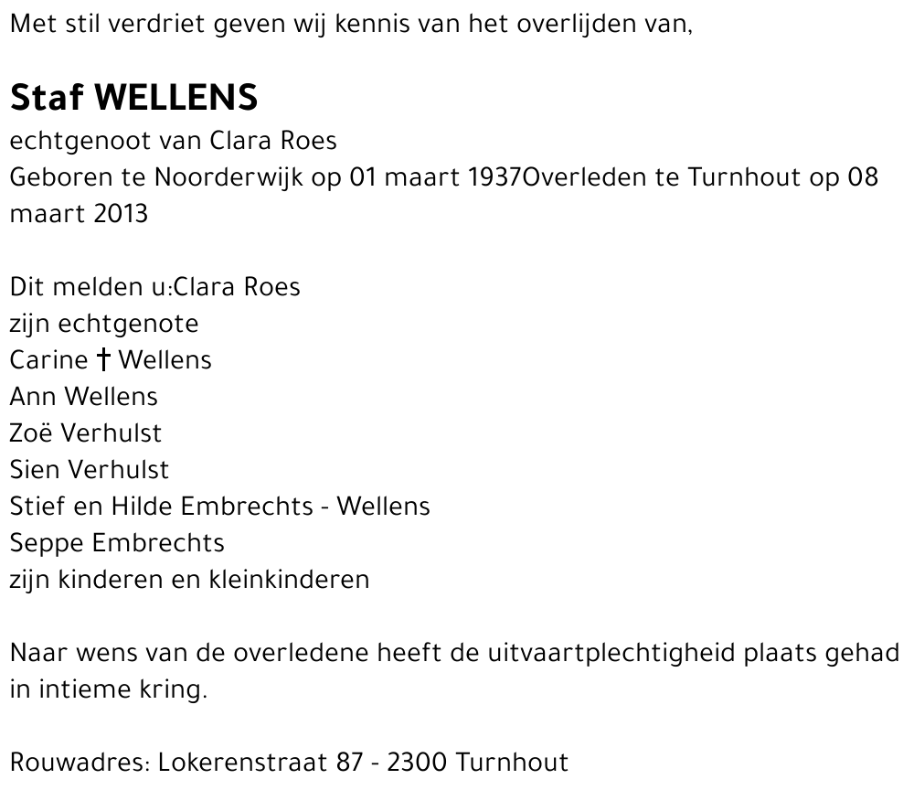 Staf Wellens