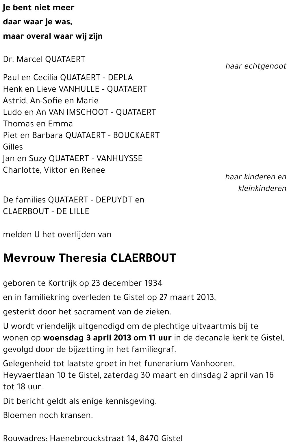 Theresia QUATAERT