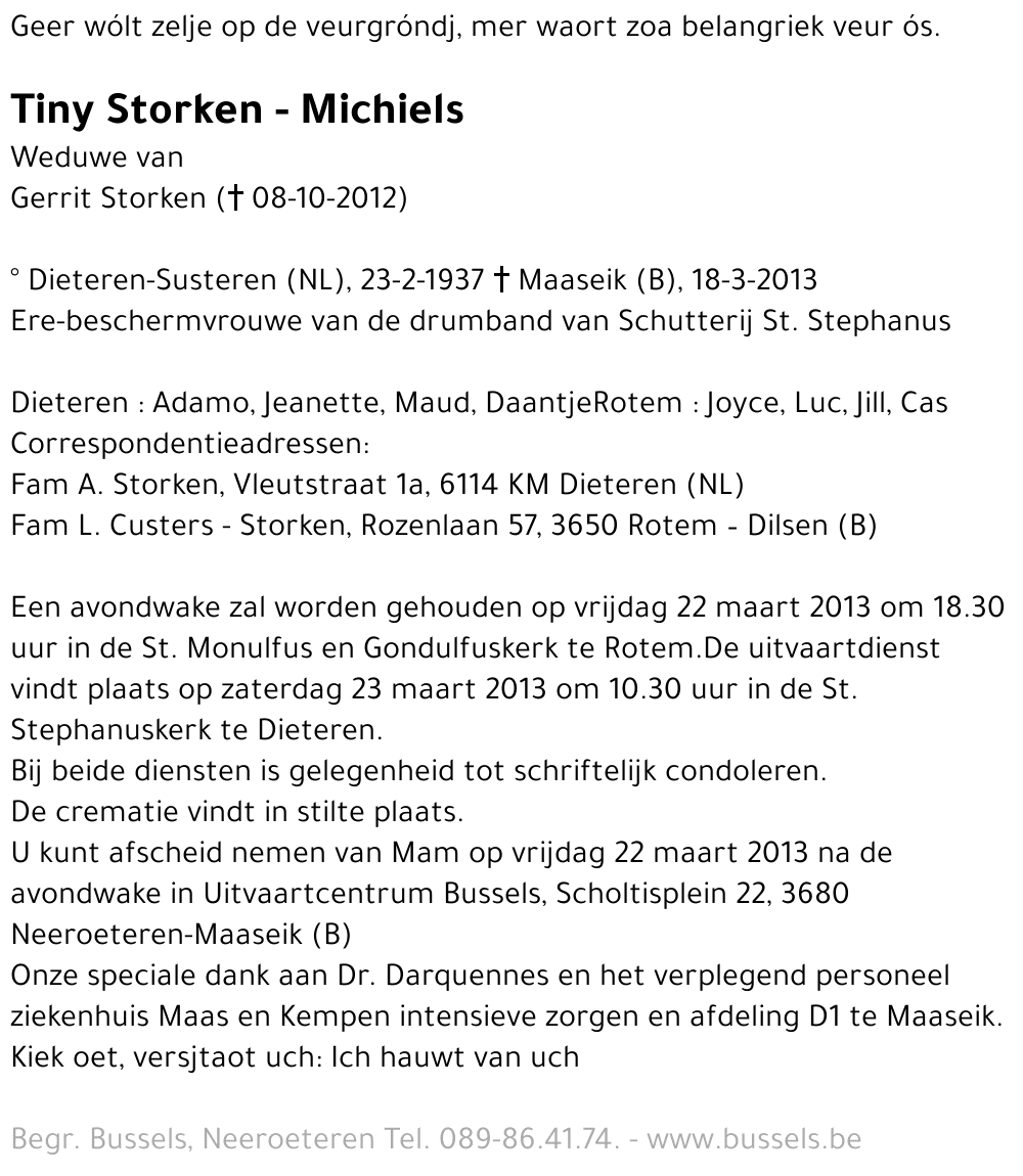 Tiny Storken - Michiels