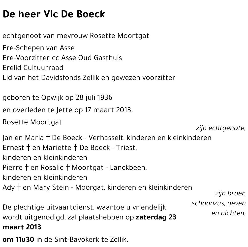 Vic De Boeck