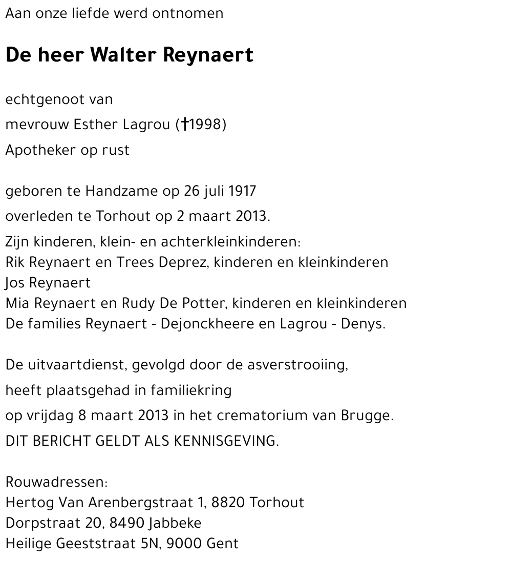 Walter Reynaert