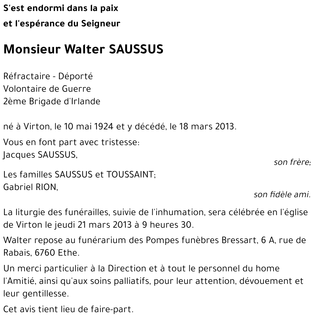 Walter SAUSSUS