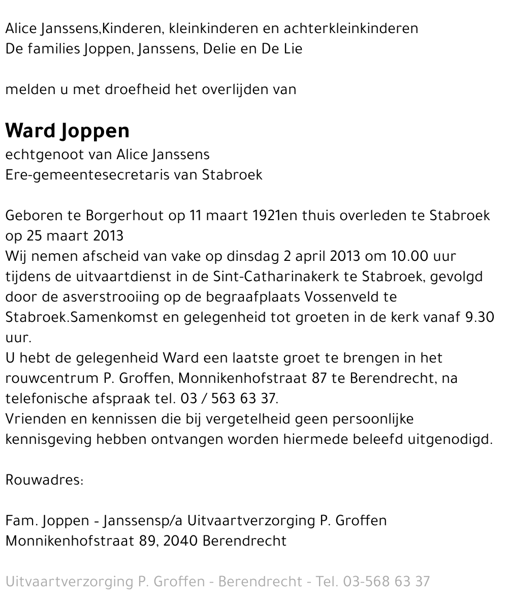 Ward Joppen