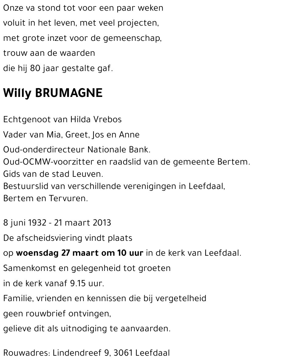 Willy BRUMAGNE