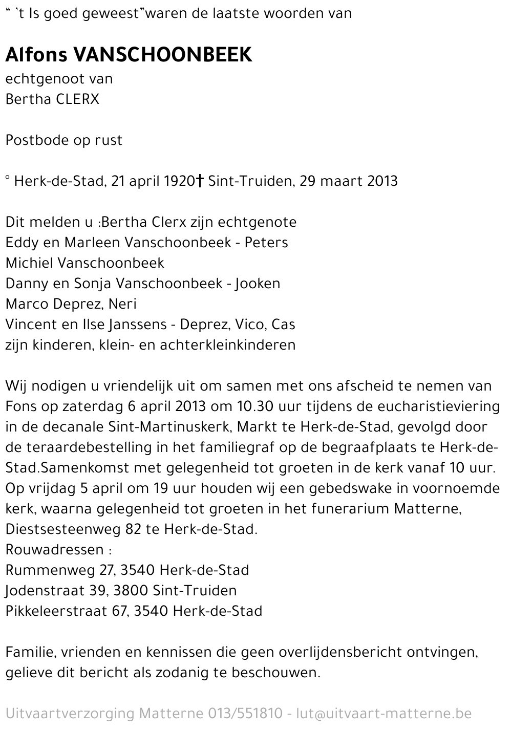 Alfons Vanschoonbeek