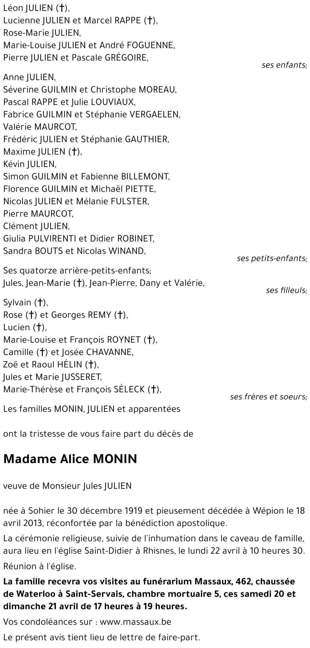 Alice MONIN