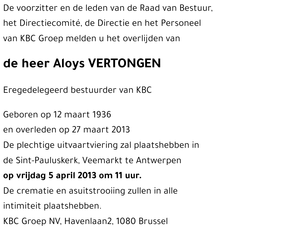 Aloys VERTONGEN
