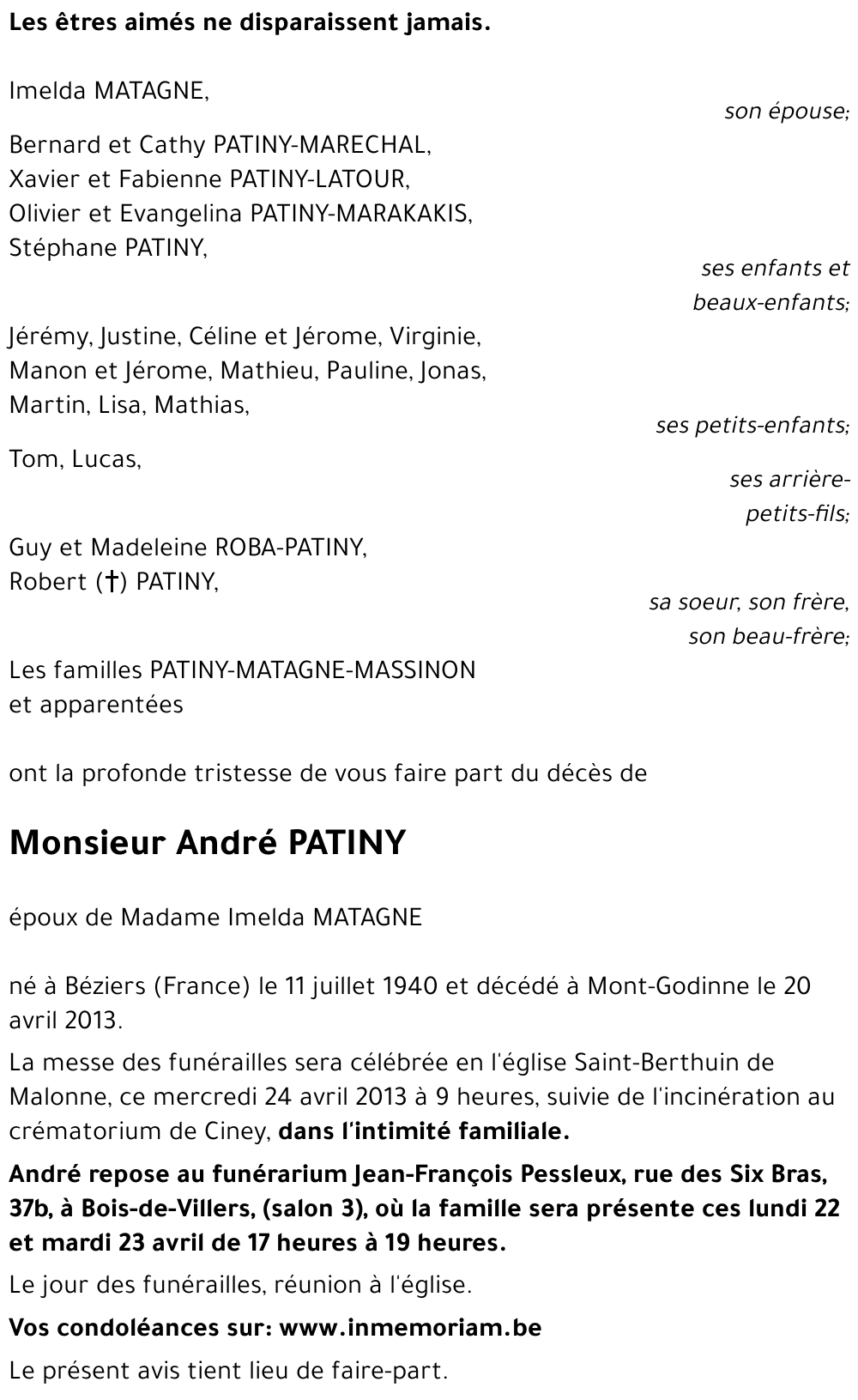 André PATINY