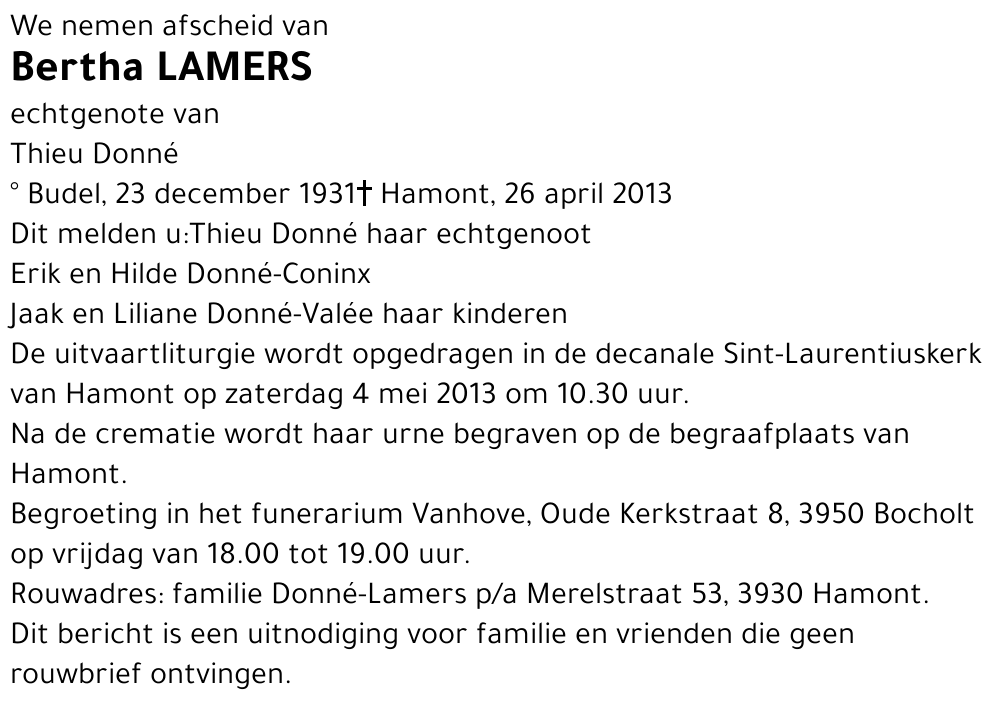 Bertha Lamers