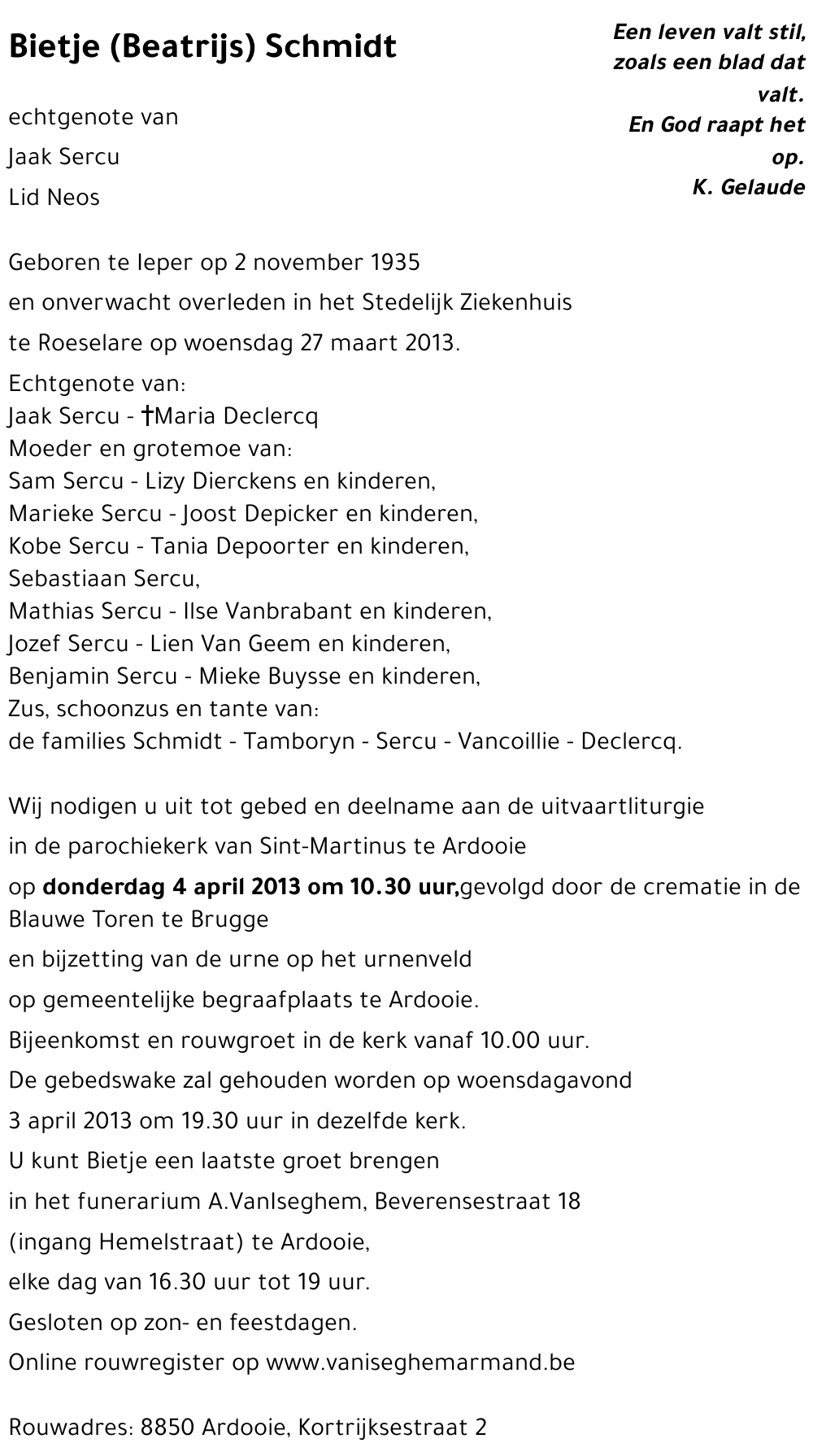 Bietje (Beatrijs) Schmidt