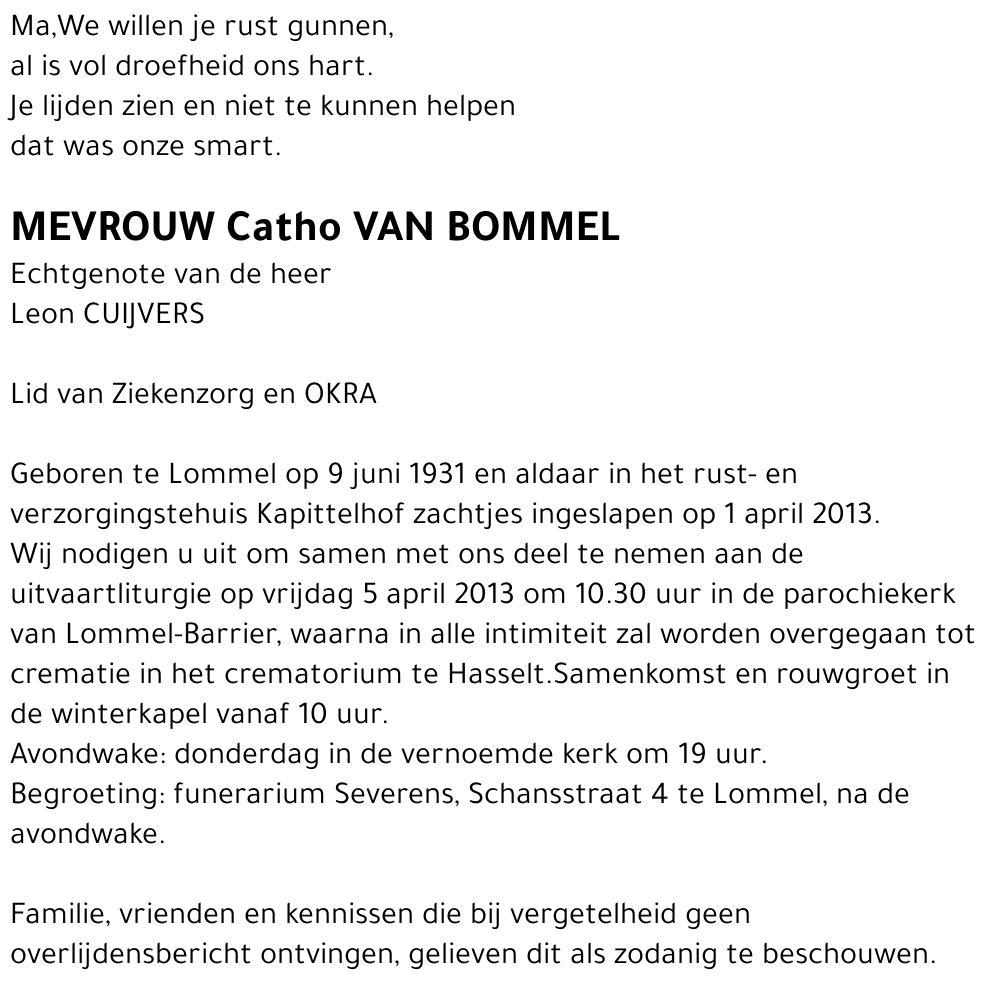 Cartho Van Bommel