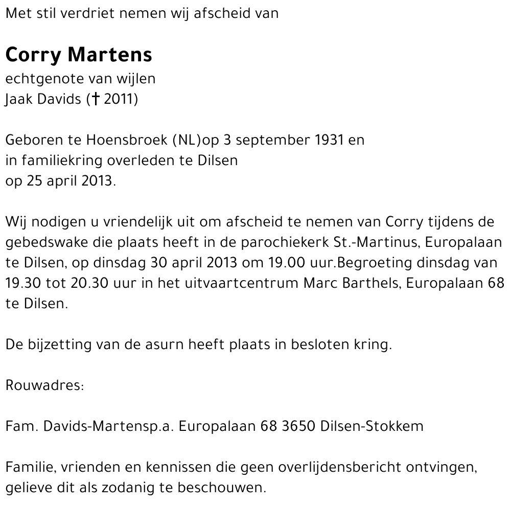Corry Martens