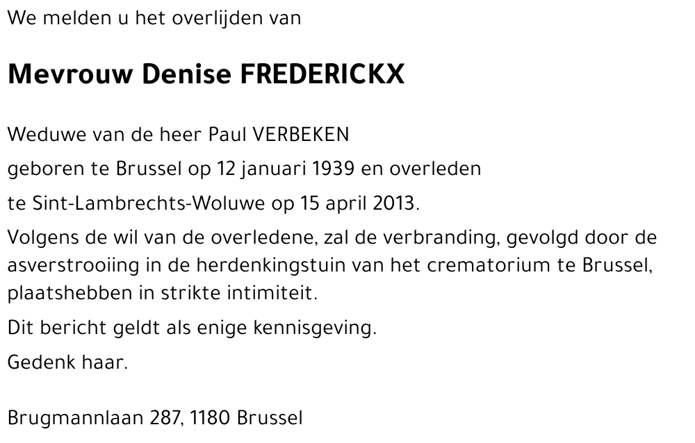 Denise FREDERICKX